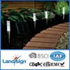 solar panel garden bollard light rechargeable led lamp